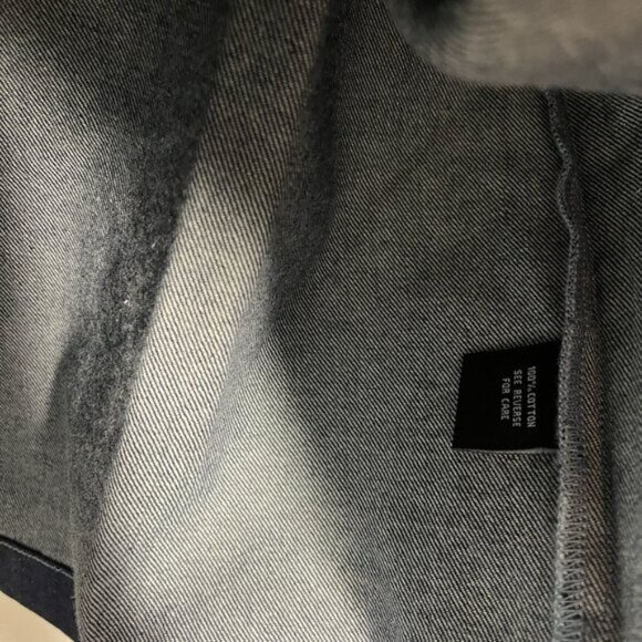 Parke Dark Wash Denim Short Sleeve Button Down Front Pocket Oversize Shirt XL - Picture 3 of 7